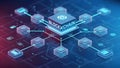 Blockchain Technology Network Concept Royalty Free Stock Photo