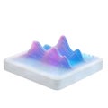 Abstract 3D Visualization of Waveforms in Pastel Colors Showcasing a Futuristic Design Concept With Gradients Royalty Free Stock Photo