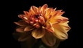 Vibrant dahlia blossom, a gift of love in nature bouquet generated by AI
