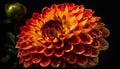 Vibrant dahlias bloom in a colorful bouquet, nature decoration generated by AI