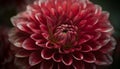 Vibrant dahlias bloom in nature beauty, a gift of freshness generated by AI