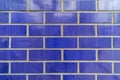 Vibrant dark blue tiles on a wall of a building Sydney NSW Australia