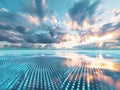 Data Clouds Drifting Across Abstract Background - Digital Information Flow Concept