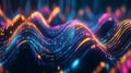 Vibrant data streams flow in colorful patterns, creating an abstract representation of digital interactions Royalty Free Stock Photo