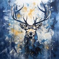 Vibrant Deer Stag Painting With A Satirical Twist By Emilia Wilk