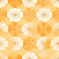 Vibrant and delicate crocus flower blooms top view seamless pattern for spring inspired designs Royalty Free Stock Photo
