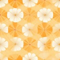 Vibrant and delicate crocus flower blooms top view seamless pattern for spring inspired designs