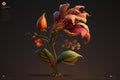 Vibrant Delicate Flower: Expressive Character Concept Art
