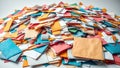 A Vibrant Desk Tower of Letters and Envelopes Navigating the Daily Mailscape and the Art of Managing Communication Royalty Free Stock Photo