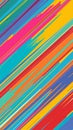 Vibrant diagonal abstract pattern with bold colorful lines