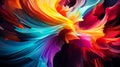 Vibrant Digital Art of Swirling Colors and Abstract Shapes Creating a Dynamic and Energetic Vortex of Movement