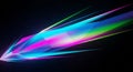 A vibrant digital artwork features dynamic, angular shapes creating a comet-like Royalty Free Stock Photo