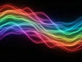 Vibrant spectrum light waves flowing through abstract cosmos art Royalty Free Stock Photo