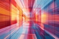 Vibrant digital background featuring abstract square grids and dynamic colors creating sense of depth and movement interplay of
