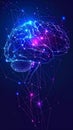 Glowing Neural Network of Artificial Intelligence Royalty Free Stock Photo