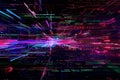 Cyberpunk Style Digital Code Background with Colorful Text Royalty Free Stock Photo