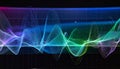 Vibrant Digital Frequency Spectrum Visualization Royalty Free Stock Photo