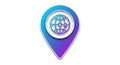Worldwide GPS tracking map pointer symbol Royalty Free Stock Photo