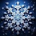 Vibrant Digital Illustration of a Symmetrical Snowflake