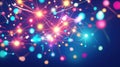 A vibrant digital network design featuring interconnected particles in a stunning cosmic pattern, perfect for modern illustration Royalty Free Stock Photo