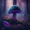 Neon Mushroom in the Forest