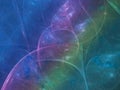 Vibrant digital particle virtual shiny nebula design fractal chaos
