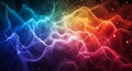 Vibrant Digital Particle Waves Abstract Background Royalty Free Stock Photo