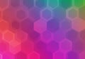 A vibrant digital pattern featuring overlapping hexagons with a Royalty Free Stock Photo