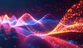 Vibrant Digital Sound Wave Visualization Royalty Free Stock Photo
