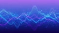 Vibrant Digital Sound Waveform Visualization With Glowing Particles And Neon Colors On A Dark Background Keywords Royalty Free Stock Photo