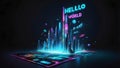 vibrant digital universe: hello, world!. ai generated