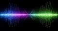 Abstract Digital Sound Waveform Spectrum Visualization Royalty Free Stock Photo