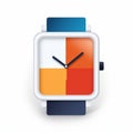 Vibrant Digital Watch With Flat Design And Colorful Dial Royalty Free Stock Photo