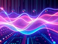 Vibrant Digital Waves: Futuristic Tech Meets Immersive Sci-Fi Atmosphere