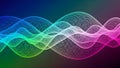 Vibrant Digital Wireframe Waveform Gradient Background Royalty Free Stock Photo