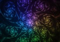 A vibrant, digitally generated fractal pattern featuring spirals. The design displays a gradient of Royalty Free Stock Photo