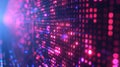 Abstract Futuristic Binary Code Background with Glowing Red and Blue Particles Royalty Free Stock Photo