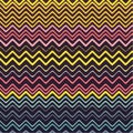 Colorful Rhythmic Zigzag Wave Pattern Royalty Free Stock Photo