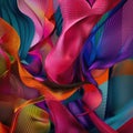 A vibrant display of colors capturing the essence of joy through abstract shapes and patterns Aspect ratio 169