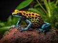 The Vibrant Display of the Poison Dart Frog in Rainforest Undergrowth