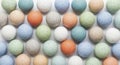 Arrangement of Colored Spheres with Speckled Texture - Easter Decoration Royalty Free Stock Photo