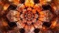 Abstract Kaleidoscopic Artwork in Warm Tones