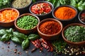 Fresh Spices and Herbs for Culinary Creations - Food Preparation Concept for Recipes and Cooking Generative AI