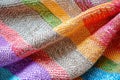 Multicolored Blanket on Table Royalty Free Stock Photo