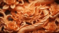 Vibrant dragon scales close up for chinese new year, showcasing exquisite craftsmanship