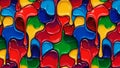 Vibrant Drip Paint Seamless Pattern Royalty Free Stock Photo