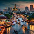 Vibrant Dusk in Bangkok