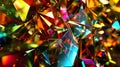 Colorful Abstract Prismatic Shards Fracture Background Artistic Design Concept