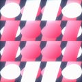 Abstract Geometric Pattern in Pink and White Royalty Free Stock Photo