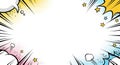 Explosive comic book style background with blank center space Royalty Free Stock Photo